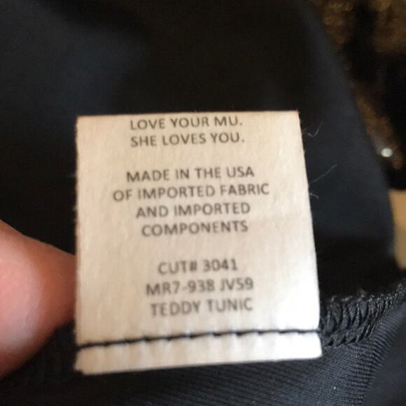 Show Me Your Mumu Stretch Crushed Velvet Cold Shoulder Teddy Tunic Dress XS NWT - Picture 9 of 13